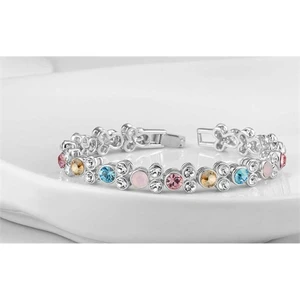 Renkli Swarovski® Taşlı Su Yolu Bileklik
