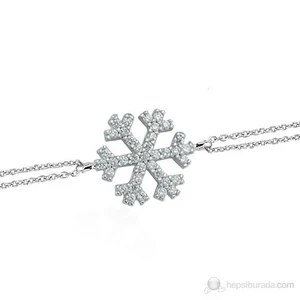 925 Ayar Gümüş Kar Tanesi Bileklik