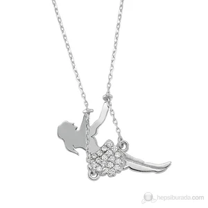 Silver & Silver Salıncaklı Kız Kolye