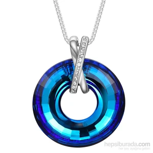Mavi Swarovski® Taşlı Özel Tasarım Kolye