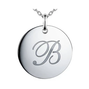 SilverAnatolian "B" harfi Oksitli gümüş kolye SA1302