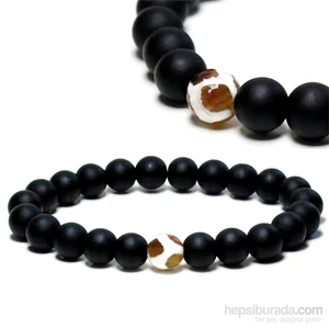 Beyaz Kahve Nepal Akiği, Oniks Doğaltaş Bileklik