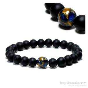 Yıldızlı Kuvars, Oniks Doğaltaş Erkek Bileklik