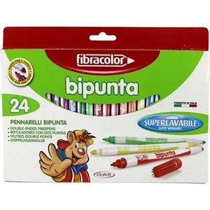 Bipunta 24 Renk Çift Uçlu Keçeli Kalem