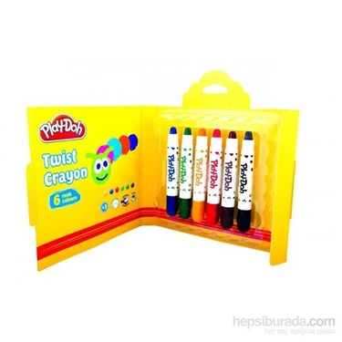 Play-Doh 6 Renk Twist Crayon Karton Kutu