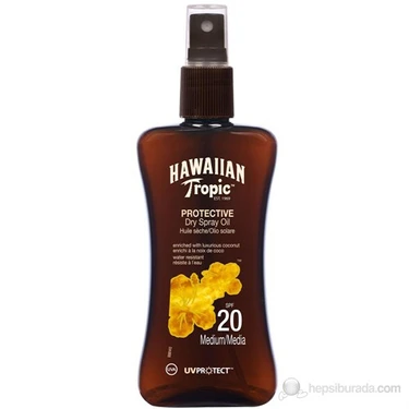 Hawaiian Tropic SPF 20 Yağ Spray 200 ml Bronzlaştırıcı Etki Tüm Cilt Tipleri için