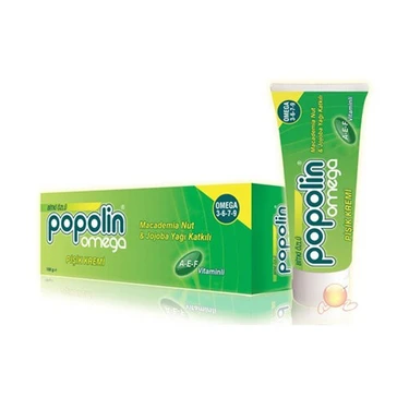 Popolin Omega Pişik Kremi - Bitkisel Yağlar ve Vitaminler ile Zengin, Paraben, SLS ve Parfüm