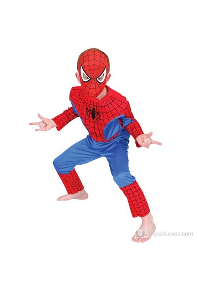 Spiderman Çocuk Kostüm Premium 3-4 Yaş