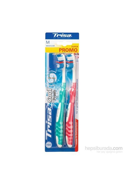 Trisa Cool Fresh Medium Diş Fırçası (ikili paket)