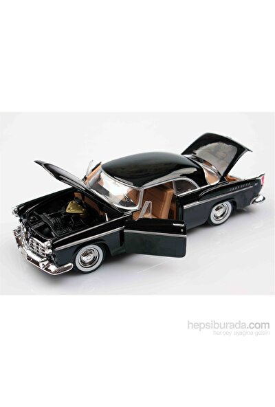 Motomax Siyah 1955 Chrysler C300 1/24 Die Cast Model Araç
