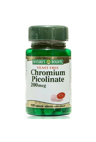 Nature's Bounty Chromium Picolinate 200 Mcg 100 Tablet