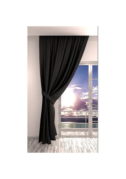 Tek Parça Fon Perde - Siyah fiyatları