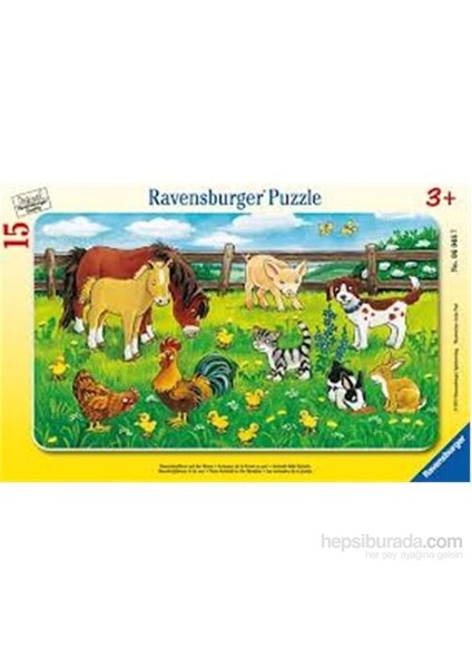Puzzle / Çayırda Hayvanlar 15 Parça