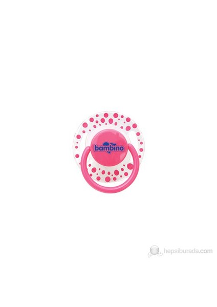 Desenli Silikon Kiraz Uçlu Emzik No.1 - Pembe