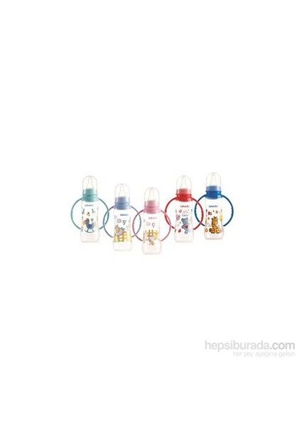 Desenli Kulplu Biberon 250 Ml