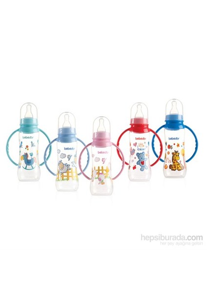 Desenli Kulplu Biberon 250 Ml
