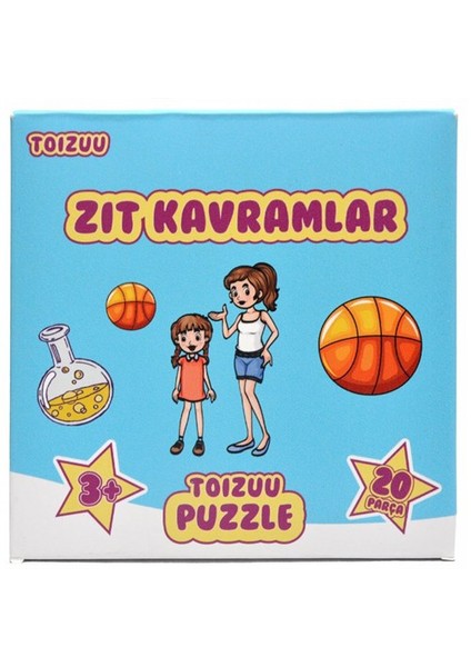 Zıt Kavramlar Kutulu Puzzle
