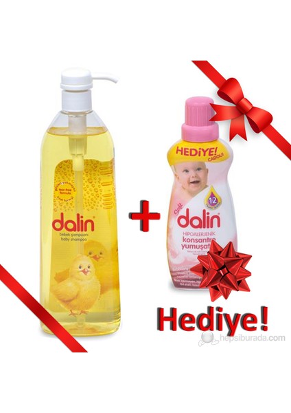 Şampuan / 750 ml + Dalin Konsantre Yumuşatıcı Soft / 300 ml