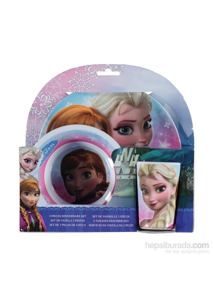 Disney Frozen Melamin 3'Lü Beslenme Seti