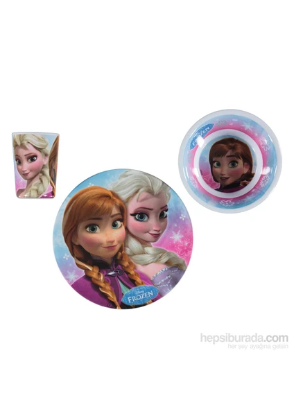 Disney Frozen Melamin 3'Lü Beslenme Seti