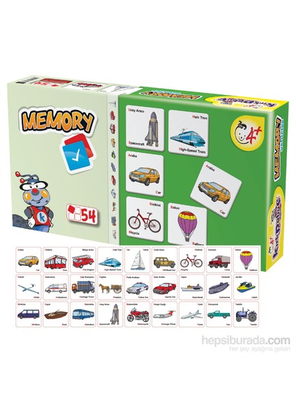 Kırkpabuc Taşıtlar (Hafıza Oyunu Karton Puzzle)