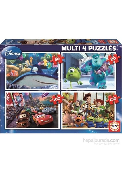 Multı 4 In 1 Dısney-Nemo-Monsters-Cars