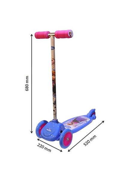 Disney Frozen 3 Tekerlekli Frenli Twistable Çocuk Scooter