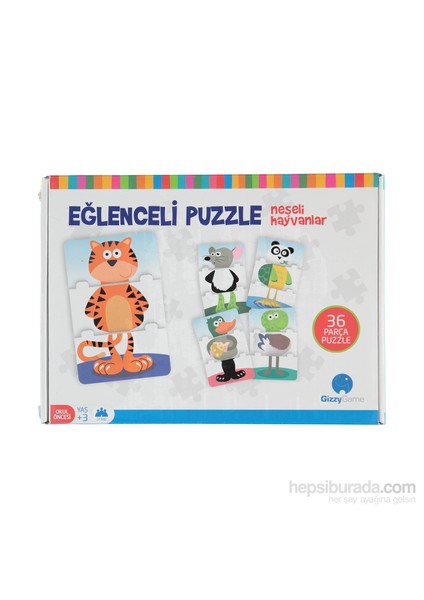 Eğlenceli Puzzle-Neşeli Hayvanlar