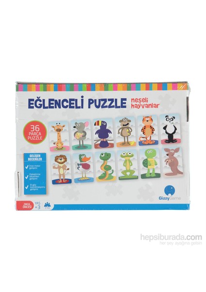 Eğlenceli Puzzle-Neşeli Hayvanlar