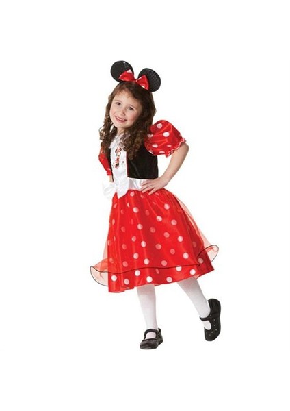 Minnie Lüks Çocuk Kostüm Large 7-8 Yaş