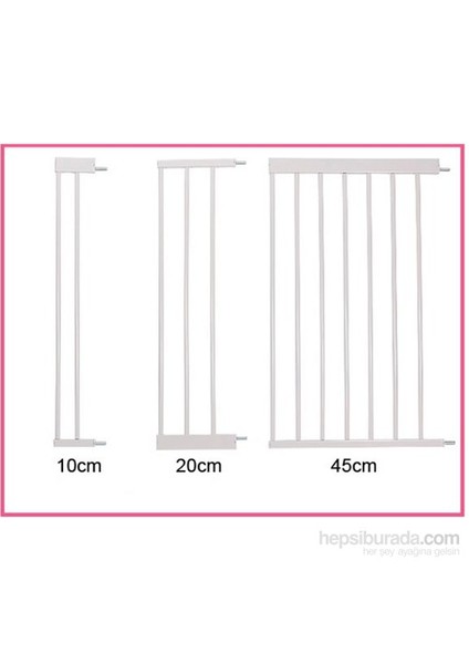MinyBaby Otomatik Kapanır German Style Stop / Auto Close Güvenlik Kapısı Uzatma Parçası / Beyaz
