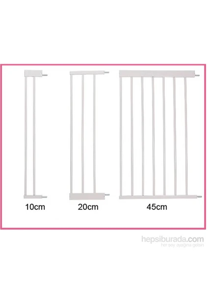 MinyBaby Otomatik Kapanır German Style Stop / Auto Close Güvenlik Kapısı Uzatma Parçası / Beyaz
