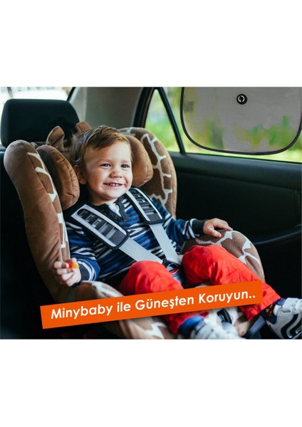 Güvenli Araç İçi Vantuzlu Güneşlik / 2' Li