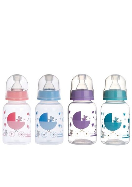 Desenli Pp Biberon Orta Akış Emzikli 125 Ml.