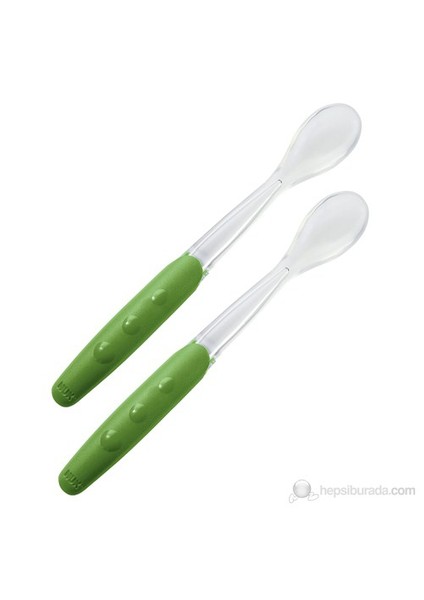 Silikon Uçlu Kaşık - 2'li Set / Yeşil