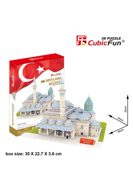 Cubic Fun 3D Puzzle 116 Parça Mevlana Türbesi 34x34x26 MC186h