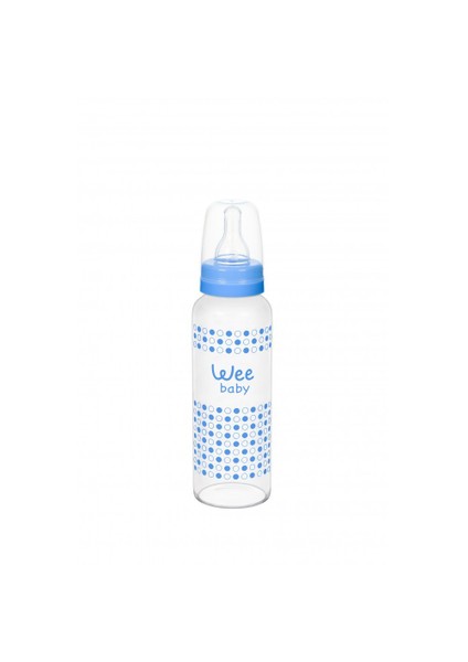 Isıya Dayanıklı Cam Biberon 240ml / Mavi