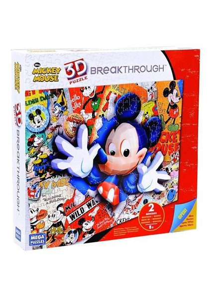 Mega Puzzles 200 Parça 3D Puzzle Breakthrough Mickey