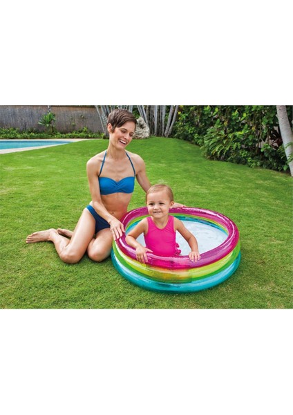 İntex 57104 - 86 Cm Gökkuşağı Bebek Havuzu