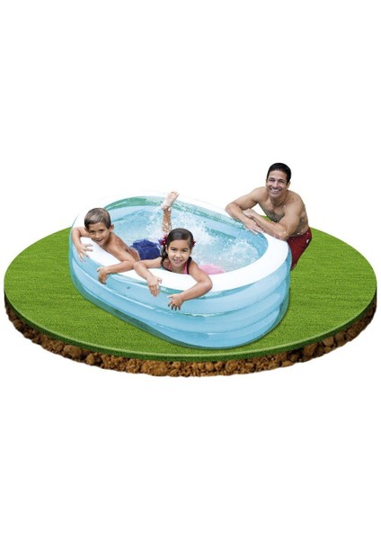 İntex 57482 Şeffaf Oval Çocuk Havuzu