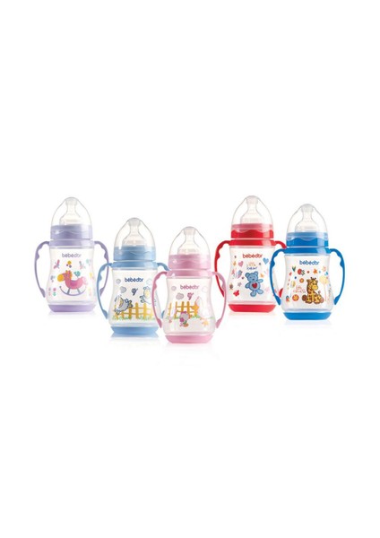 Kulplu Desenli Biberon Geniş Ağız 250 Ml.