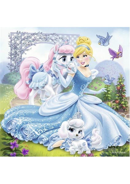 Walt Disney Belle Cinderella Ve Rapunzel 3-49 Parça Puzzle