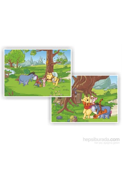 Winnie The Pooh - Puzzle - Yapboz 2'si 1 arada (12+24 Parça)