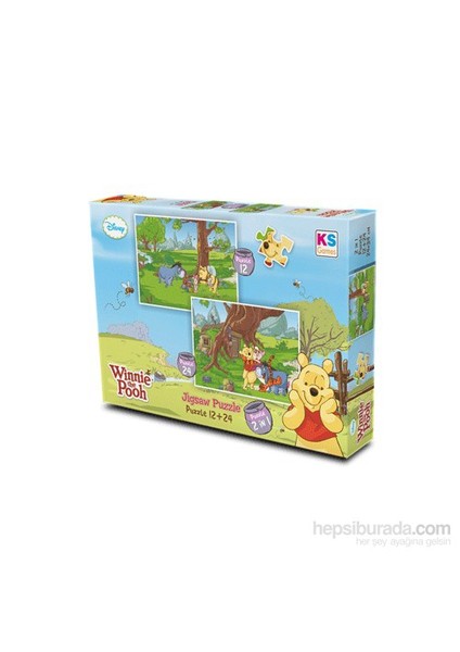 Winnie The Pooh - Puzzle - Yapboz 2'si 1 arada (12+24 Parça) fiyatları