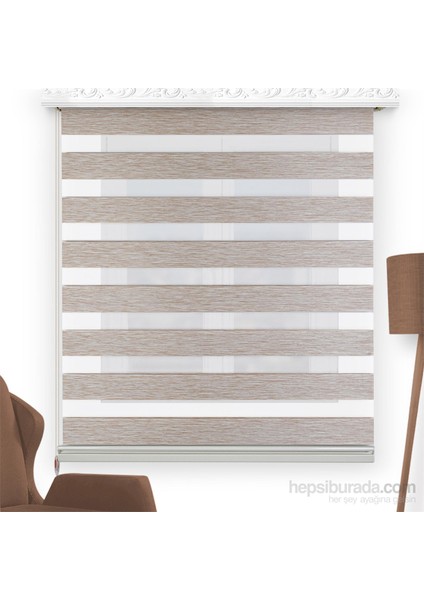 Zebra Perde Bambu 200X200 Krem cm
