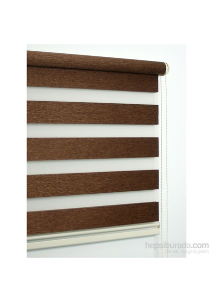 Kahverengi Bambu Zebra Perde