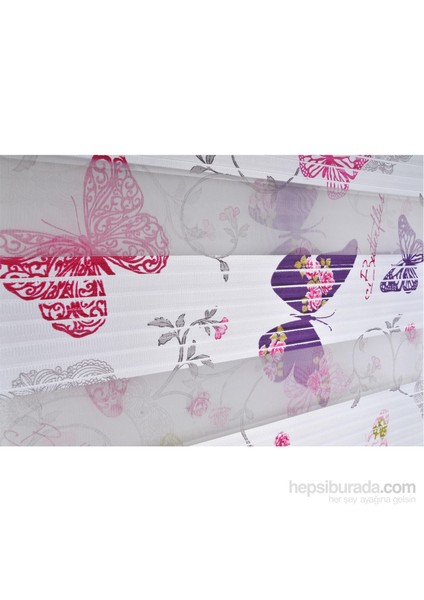 Zebra Perde Pliseli Butterfly 70X200