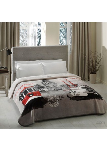 İstanbul Çift Kişilik Polyester Battaniye -