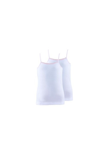 Kız Çocuk Atlet 2li Paket 1296 Beyaz