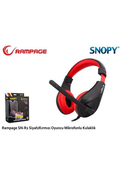Sn-R2 Oyuncu Siyah/Kırmızı Mikrofonlu Kulaklık fiyatları